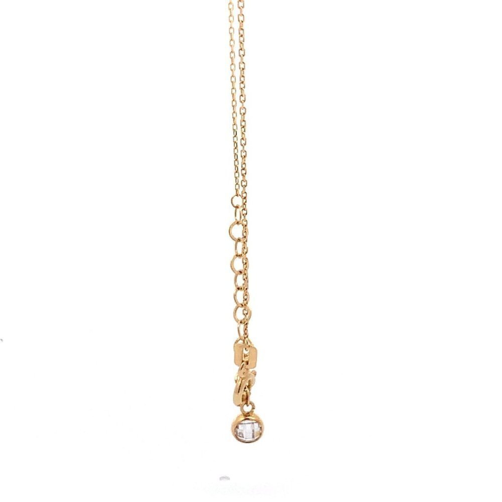 18K Yellow Gold Necklace Chain Pendant Pin 16.5 inches with one inch extension 2 - Picture 8 of 10